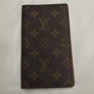 Authentic Louis Vuitton Monogram Canvas Checkbook/ Card holder